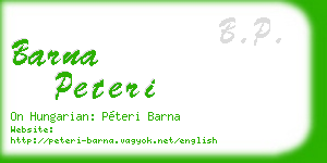 barna peteri business card