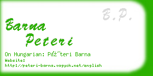 barna peteri business card
